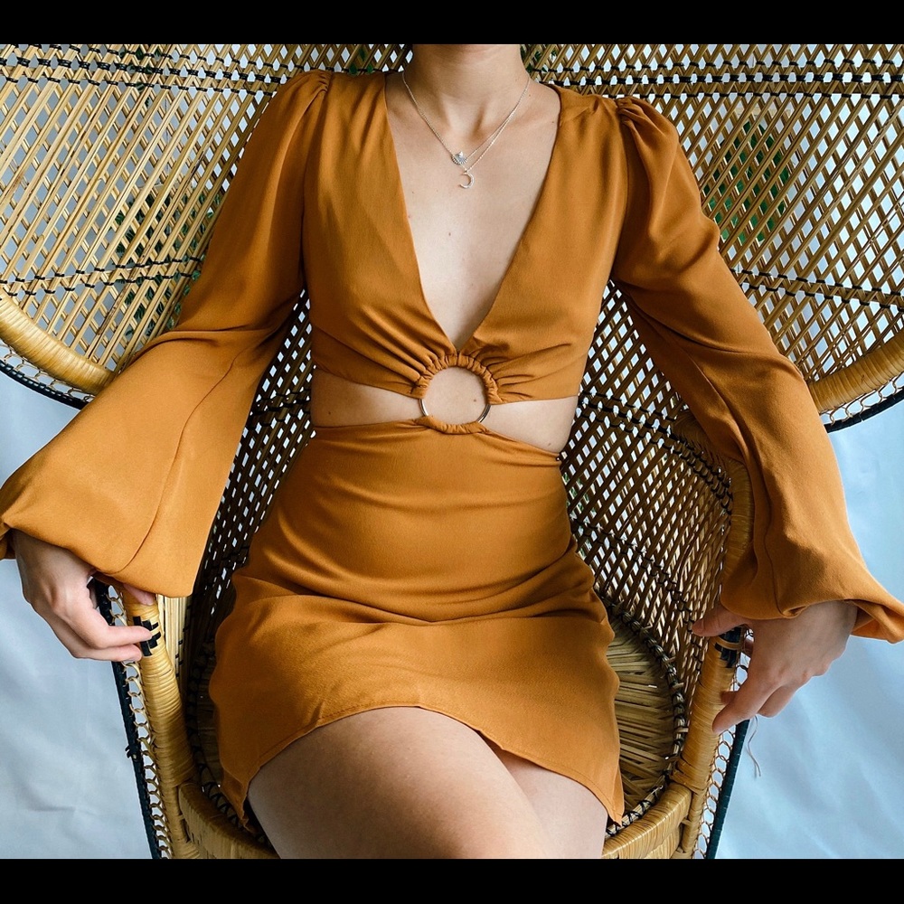 Ring Detailed Cut Out Dress